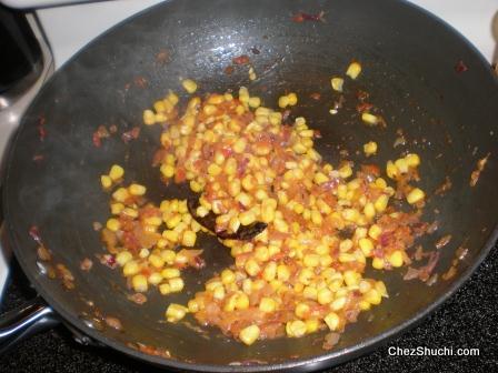 spinach corn curry